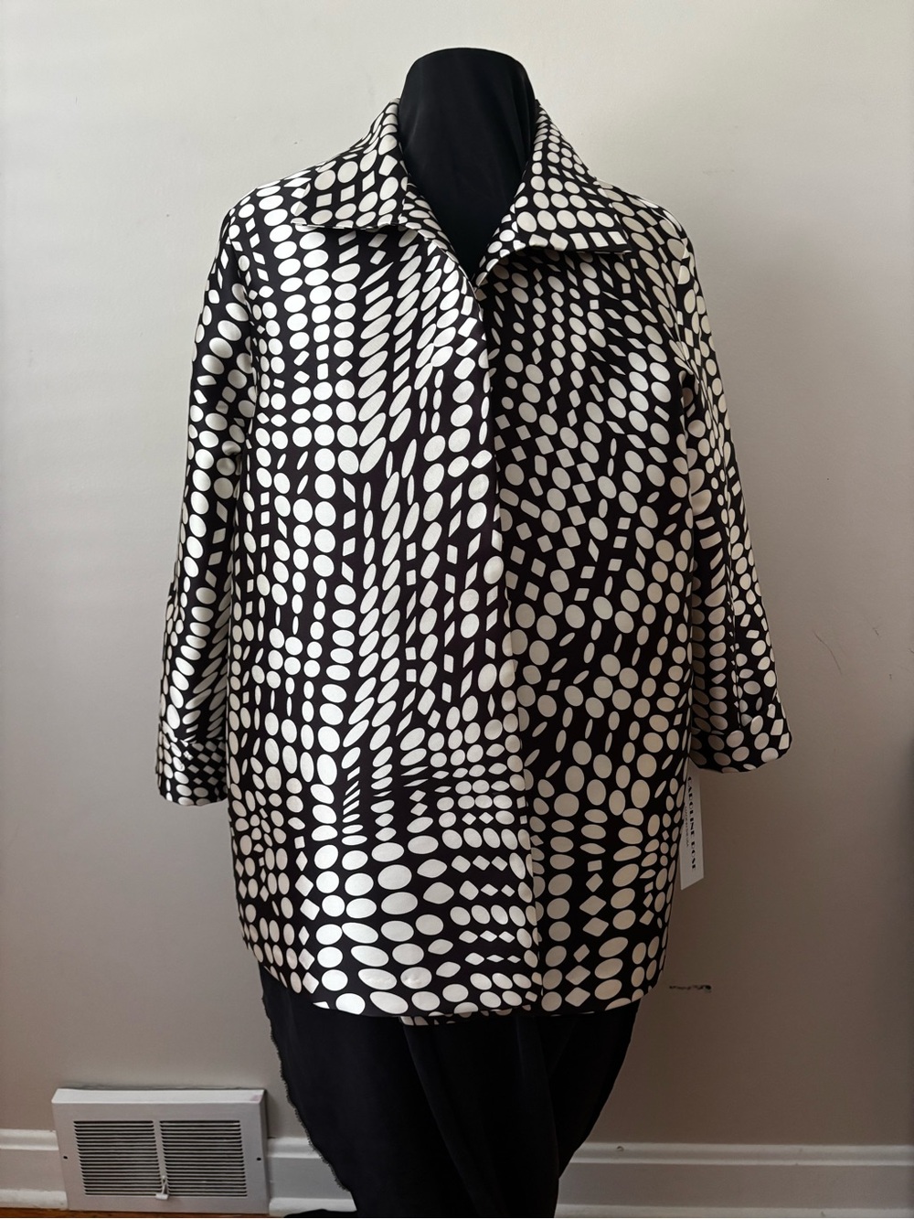 Black & White Polka Dot Boxy Blazer